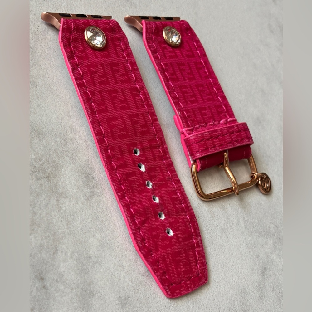 Spark*l Authentic Upcycled Fendi Apple Watch Band Sivella - Size 2, 38-41mm - Picture 4 of 5
